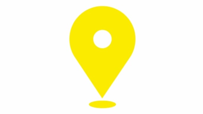 Animated yellow distance marker icon. Looped video