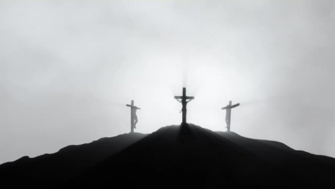 三个十字架的剪影-动画