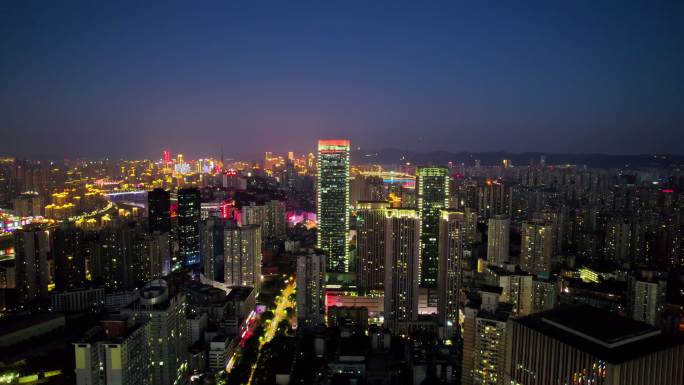 4K 10bit重庆城市夜景航拍空境