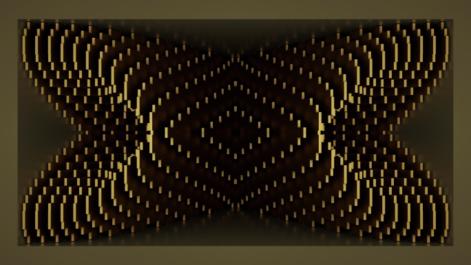 【裸眼3D】金色高端艺术空间矩阵立体波形