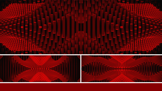 【宽屏时尚背景】红黑多层空间矩阵方柱光影