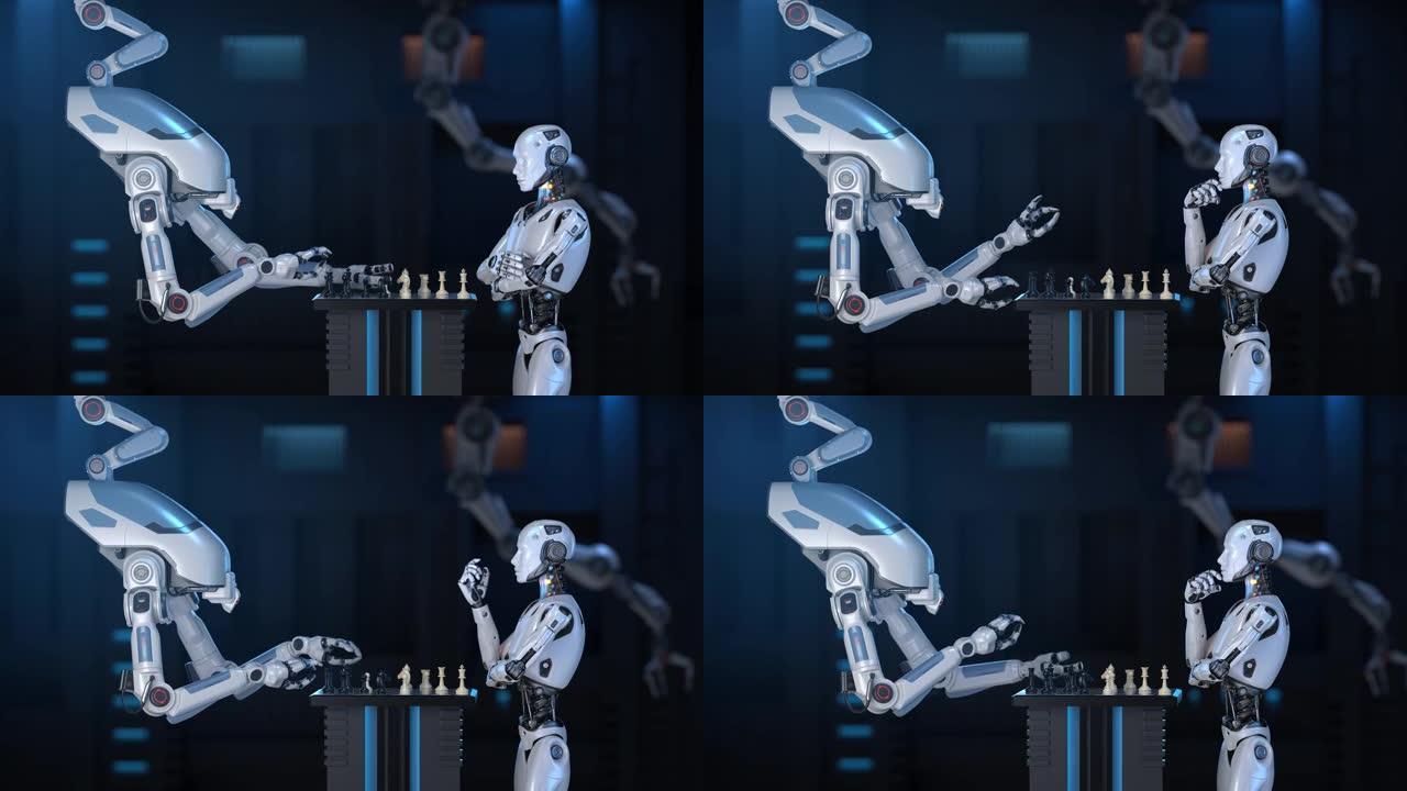 两个机器人下棋高科技