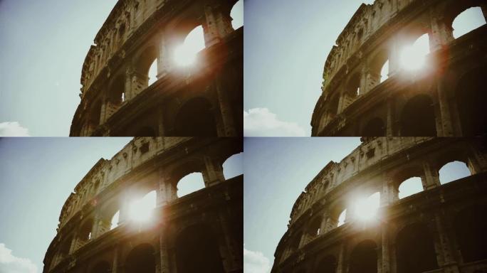 罗马体育馆，早晨有温暖的阳光