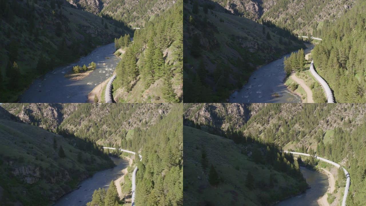 麦迪逊河流入蒙大拿州恩尼斯附近麦迪逊山谷的熊陷阱峡谷