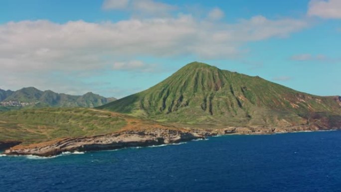 空中Koko陨石坑和夏威夷的Hanauma湾瓦胡岛Kai