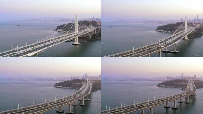 旧金山-奥克兰海湾大桥和加利福尼亚州旧金山的叶尔巴布埃纳岛