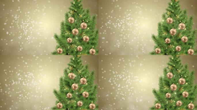 圣诞节装饰的星星，树枝景观，红色背景上有雪框。
