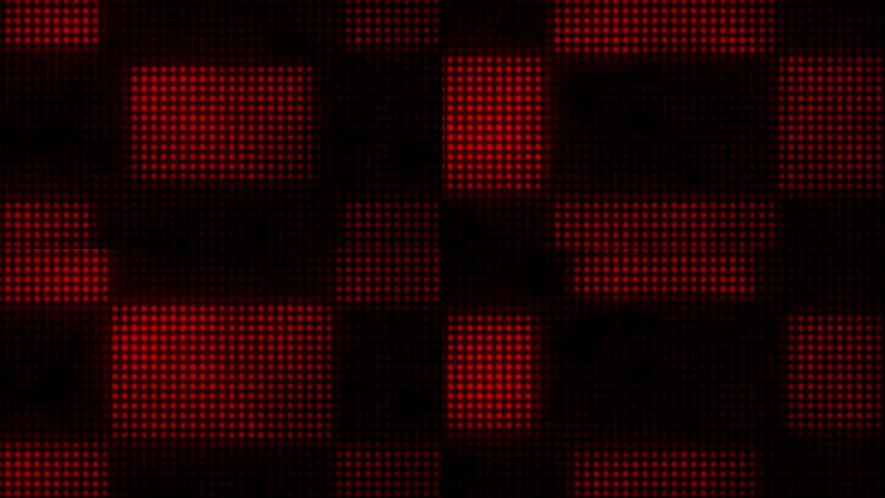 黑色背景上逼真的红光方形形状隔离。