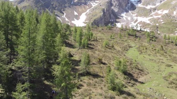 白云岩山脉和山谷的鸟瞰图