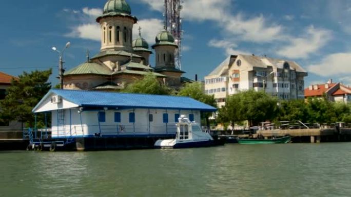 苏利纳城市港口，多瑙河的景色