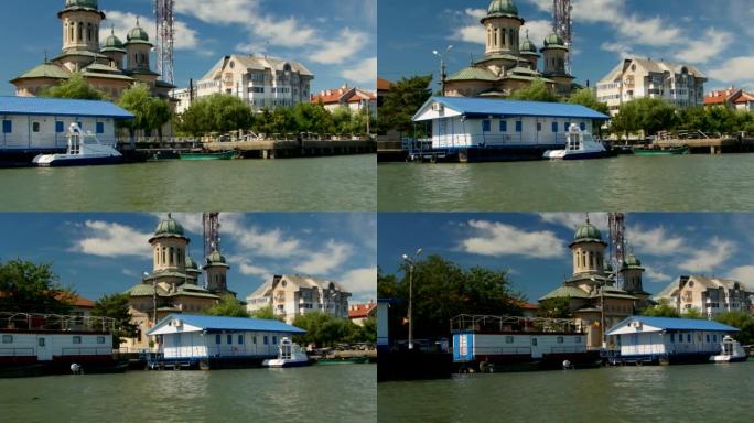 苏利纳城市港口，多瑙河的景色