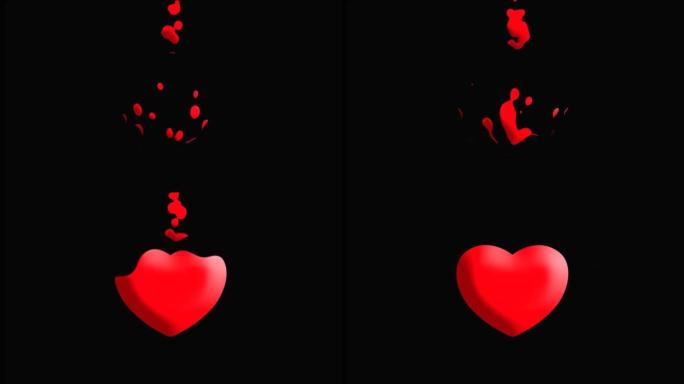 红色心脏外观的动画图像