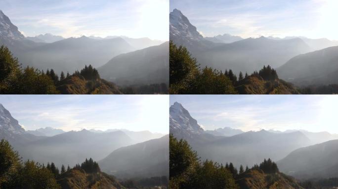 艾格北脸和格林德瓦尔德山谷的风景