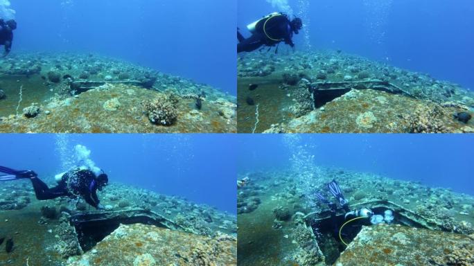 探索红海著名的潜水点。潜水员进入塞勒姆快车沉船