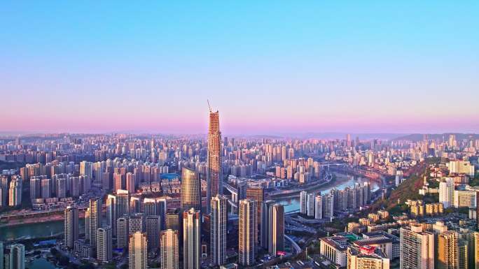 4K 10bit重庆城市航拍空境