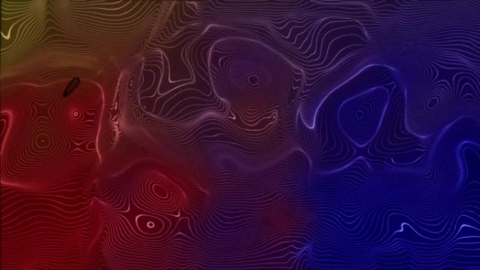 抽象蓝红彩线波浪背景动画