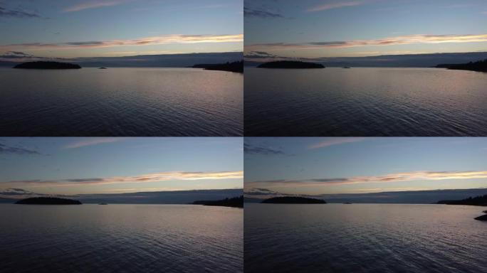 Howe Sound和海湾群岛的鸟瞰图