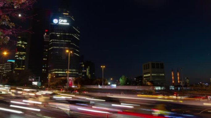 伊斯坦布尔城市市中心交通街道全景4k延时土耳其