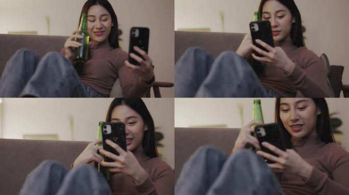 新常态: 亚洲女性在智能手机上进行视频通话