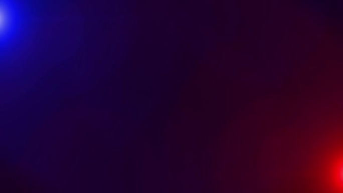 散焦的警察信标红色蓝色应急灯在黑暗动画中闪烁。紧急闪烁
