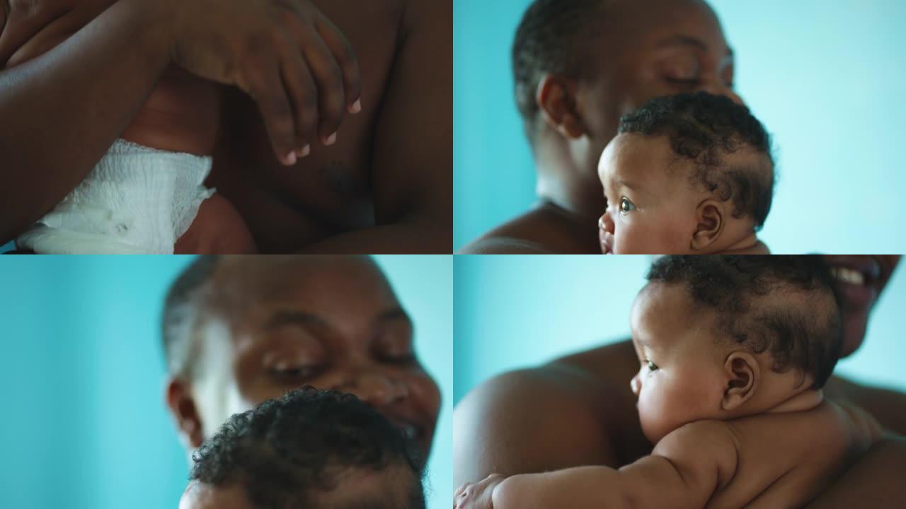 非裔美国人单身父亲和他的女儿