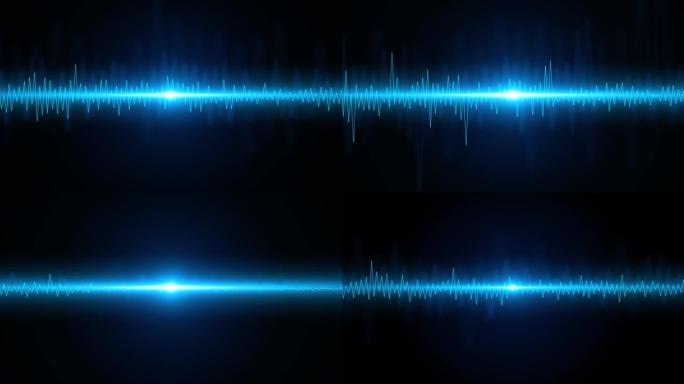 4k循环抽象音频波来自音乐波振荡背景动画。