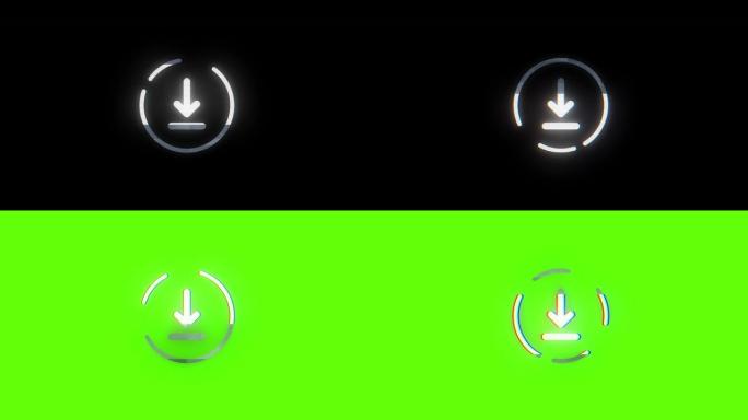 带技术故障的4k加载图标技术加载器图标数字故障的4k动画