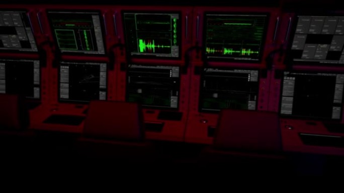 潜艇内部控制室- 4K分辨率