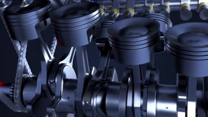 时尚的V8发动机精确移动和发电。