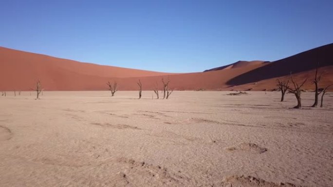 纳米比亚沙漠。鸟瞰图