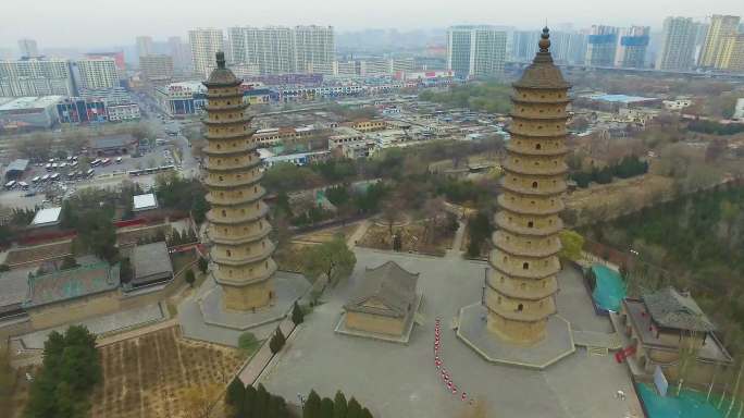 太原标志双塔寺