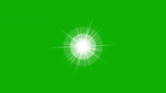 绿色屏幕背景的光线和圆波运动图形