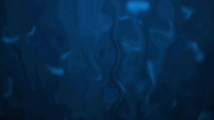 4k背景抽象模糊蓝色，背景中发生液化。熔化彩色玻璃效果股票视频。缓慢溶解并流下液体抵抗光束