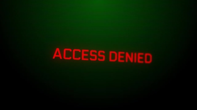 计算机屏幕密码显示访问被拒绝警报系统安全警告。