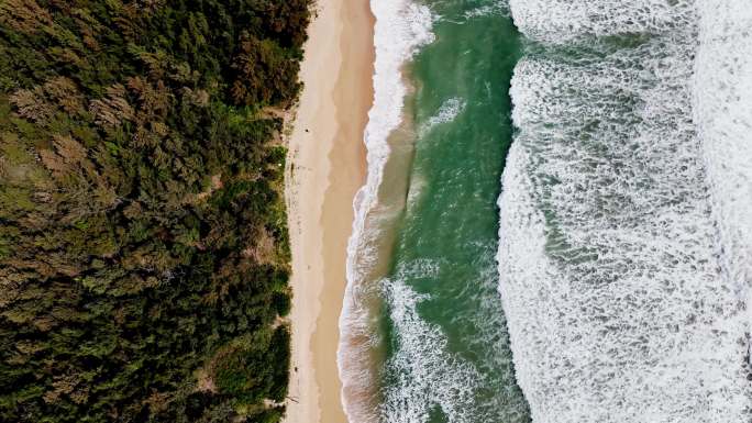 皇后湾海滩沙滩航拍