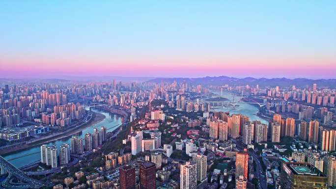 4K 10bit重庆城市航拍空境