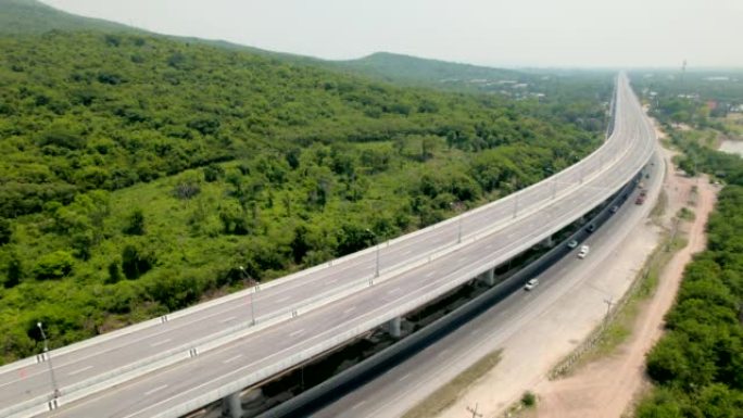 无人机的观点，尚未投入使用的高速公路