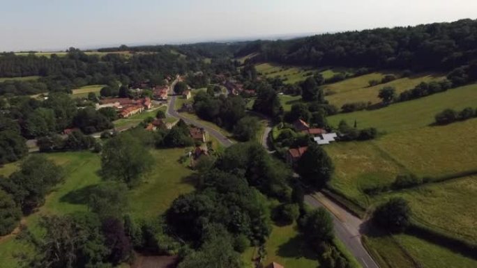 英格兰北约克郡Ryedale区Hutton le Hole的鸟瞰图