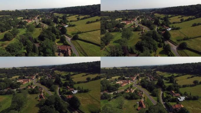英格兰北约克郡Ryedale区Hutton le Hole的鸟瞰图
