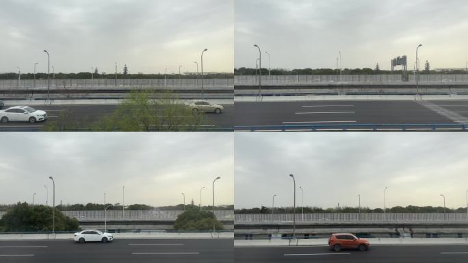 4K原创 上海浦东新区高速路车流