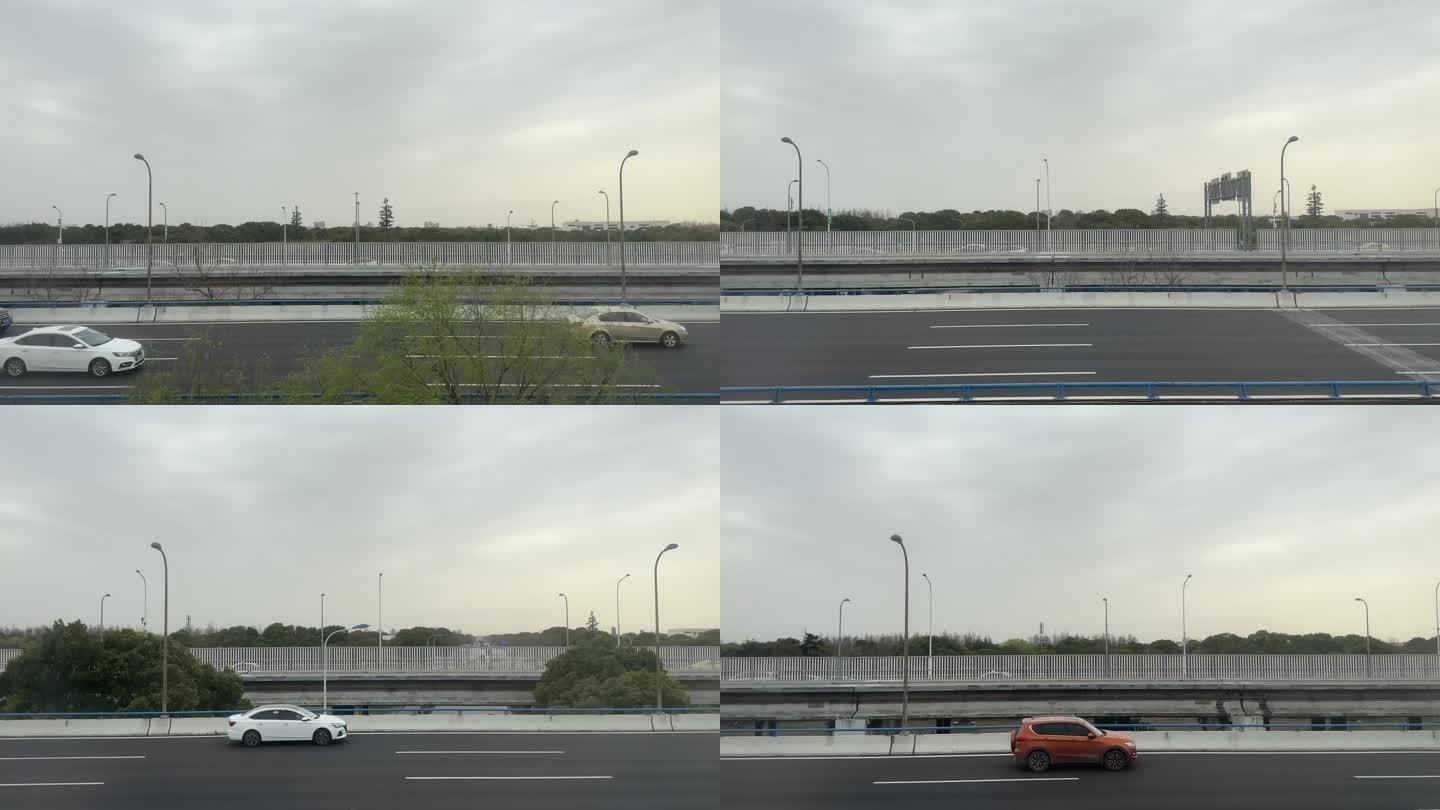 4K原创 上海浦东新区高速路车流