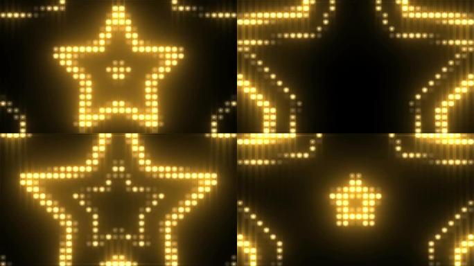 3D动画中的小星星聚光灯VJ背景
