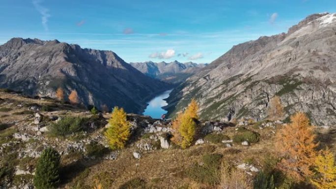 山地车手在山顶上停下来欣赏风景