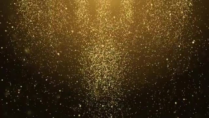 4k尘埃颗粒黄金事件奖预告片标题电影音乐会舞台背景循环动画。