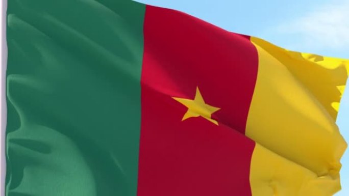 喀麦隆国旗循环背景