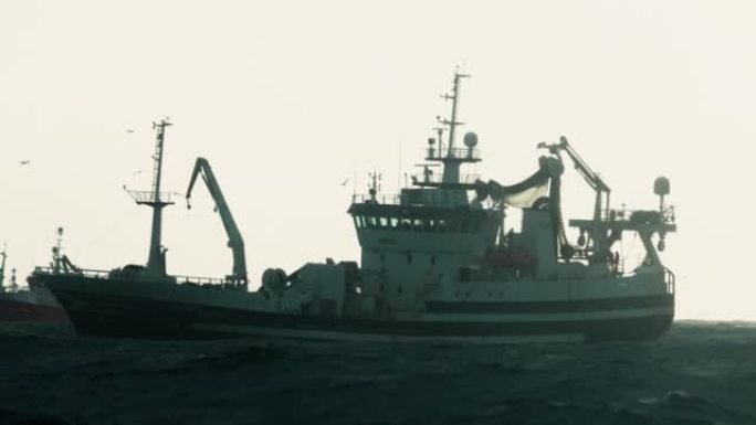 北海的拖网渔船: 渔业