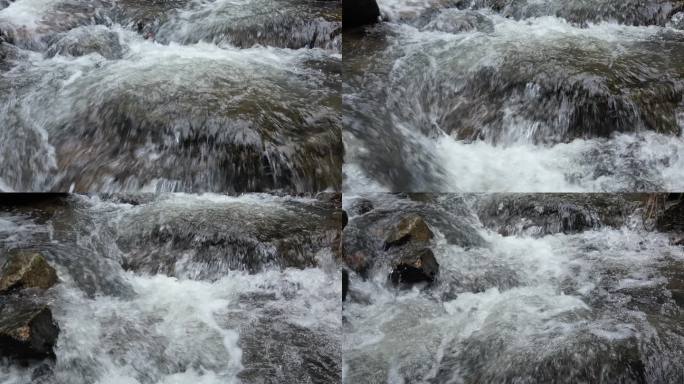 水花特写泉水叮咚