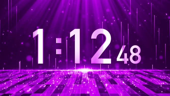 高端粉紫色2分钟液晶倒计时毫秒
