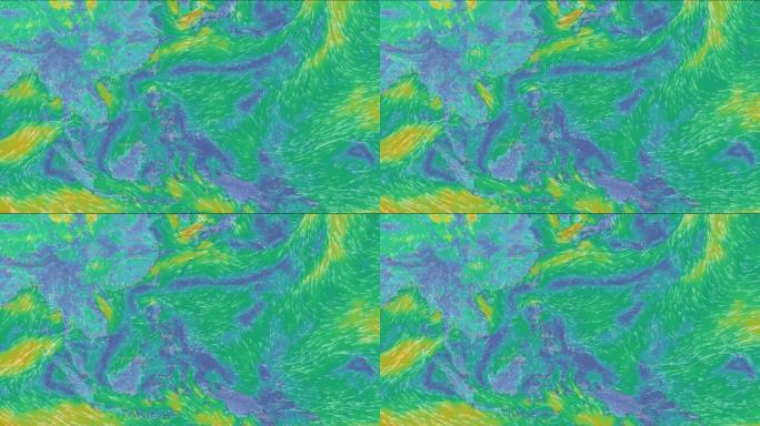 风向图。海洋、海洋和大陆