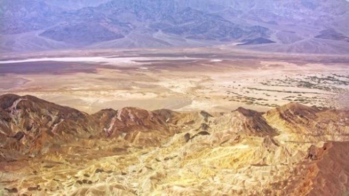 美国加利福尼亚州死亡谷的空中独特景观